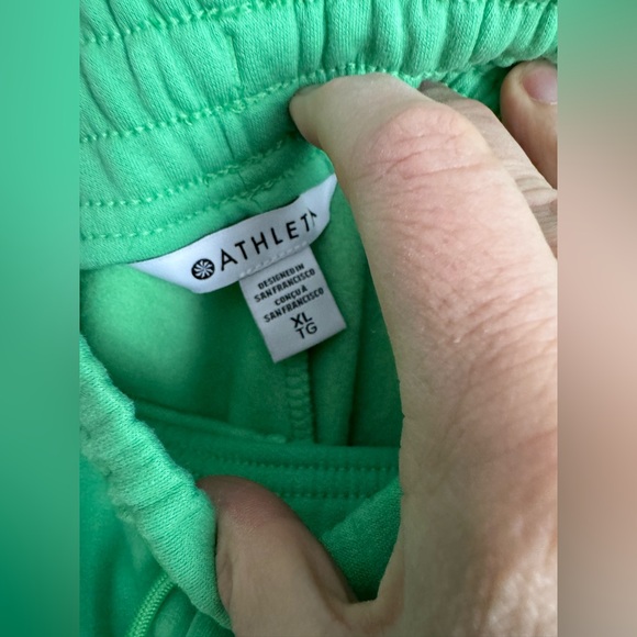 Athleta easy fleece jogger pants xl valley green new with tags - Picture 3 of 6